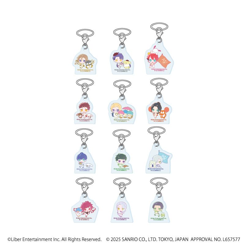 めじるしチャーム「A3!×Sanrio characters」02/A＆W コンプリートBOX(全12種)(ミニキャライラスト)