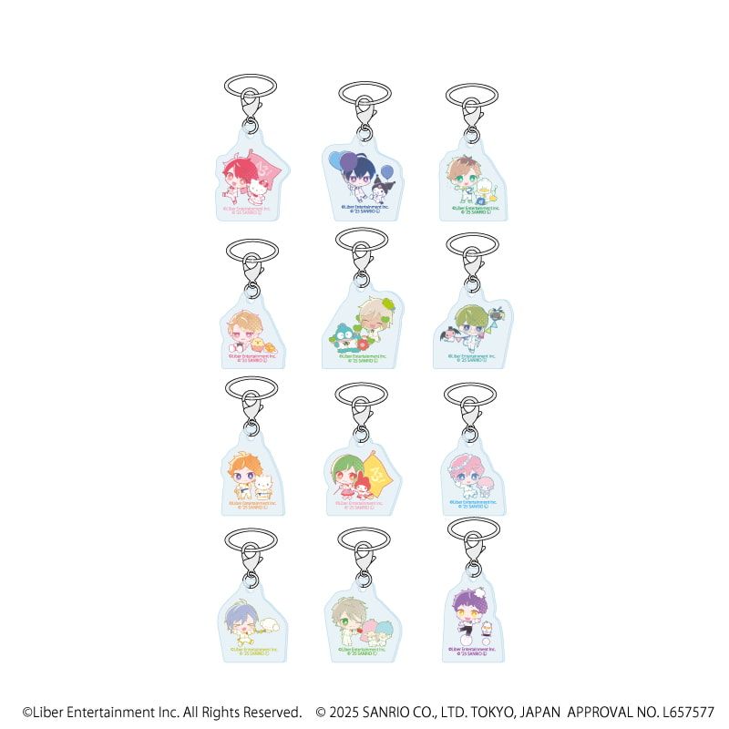 めじるしチャーム「A3!×Sanrio characters」01/S＆S コンプリートBOX(全12種)(ミニキャライラスト)