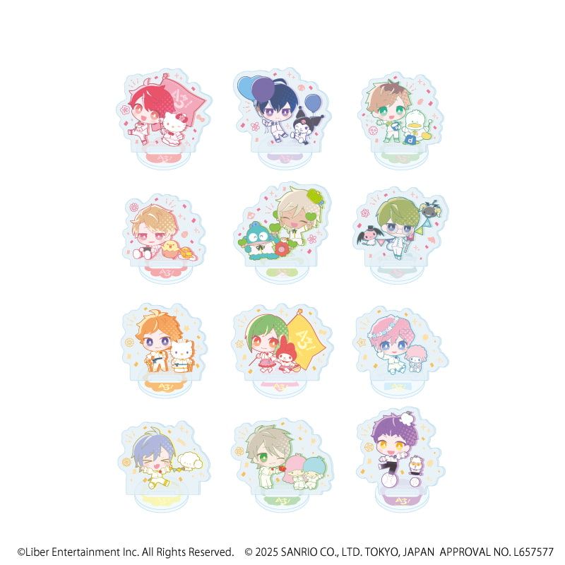 アクリルぷちスタンド「A3!×Sanrio characters」05/S＆S コンプリートBOX(全12種)(ミニキャライラスト)