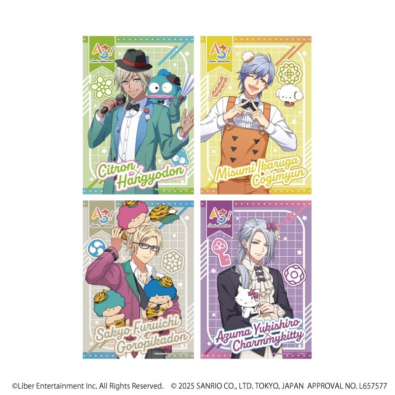 ブロマイド4枚セット「A3!×Sanrio characters」01/(等身イラスト)