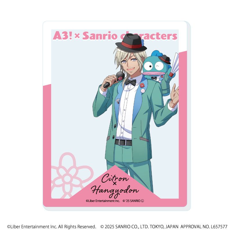 アクリルカード「A3!×Sanrio characters」15/シトロン×ハンギョドン(等身イラスト)