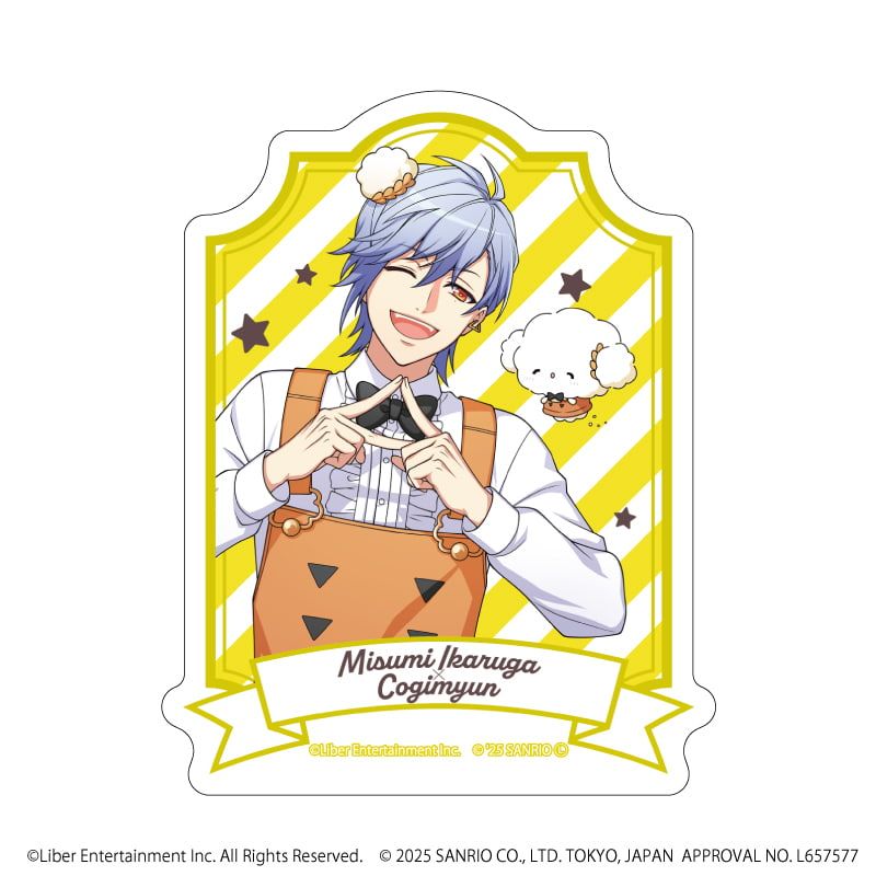 ダイカットスマホステッカー「A3!×Sanrio characters」26/斑鳩 三角×こぎみゅん(等身イラスト)