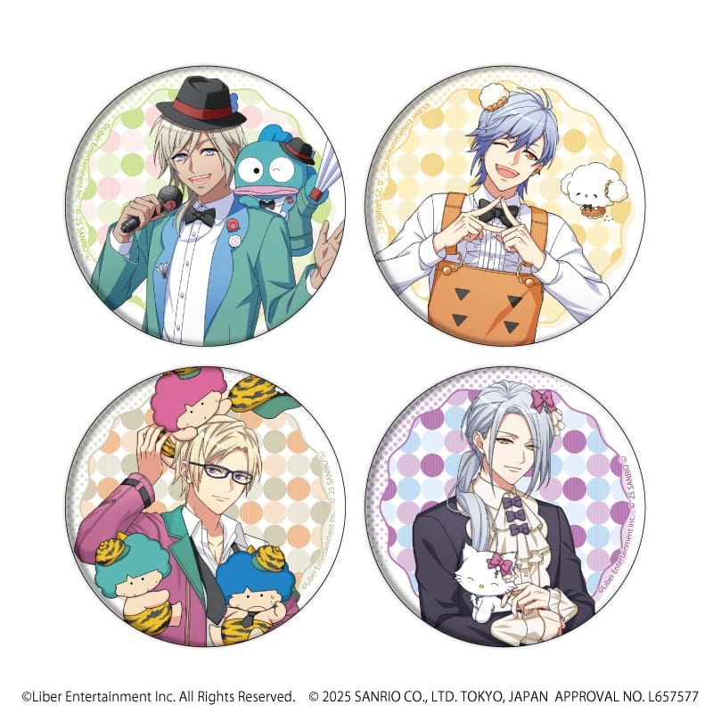 缶バッジ4個セット「A3!×Sanrio characters」03/ドットデザイン(等身イラスト)