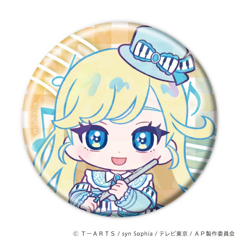 ホログラム缶バッジ(57mm)「ひみつのアイプリ」03/音楽の秋ver