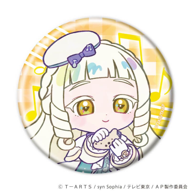 ホログラム缶バッジ(57mm)「ひみつのアイプリ」03/音楽の秋ver. コンプリートセット(全8種)(ミニキャライラスト)