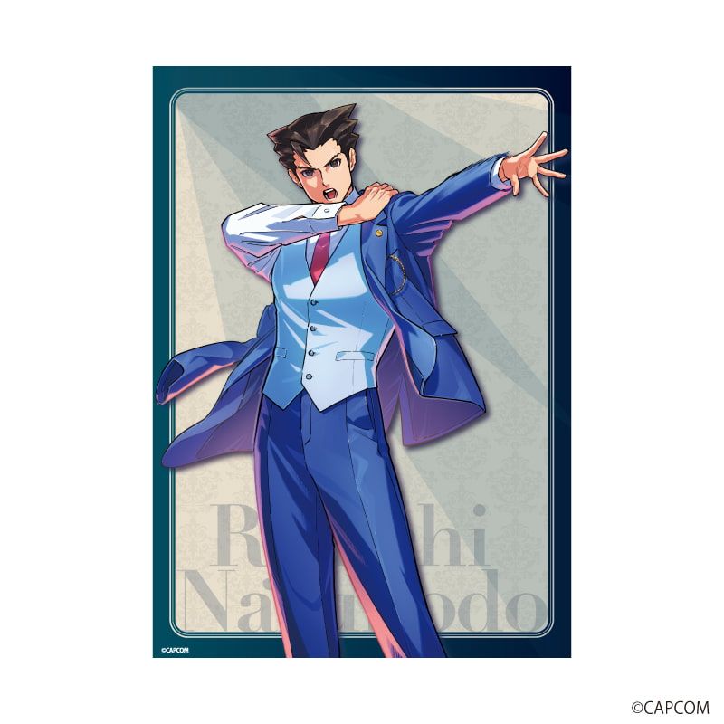 A3クリアポスター「逆転裁判」シリーズ01/成歩堂　龍一(描き起こしイラスト)