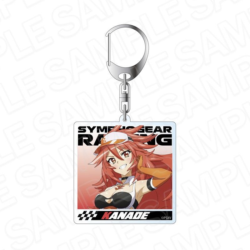 戦姫絶唱シンフォギアXV ホログラムアクリルキーホルダー 天羽奏 SYMPHOGEAR RACING Ver.