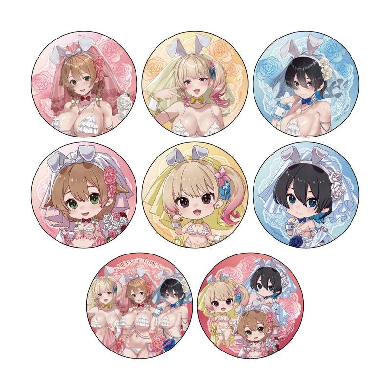 バニーガーデン トレーディング缶バッジ バニーウエディング水着