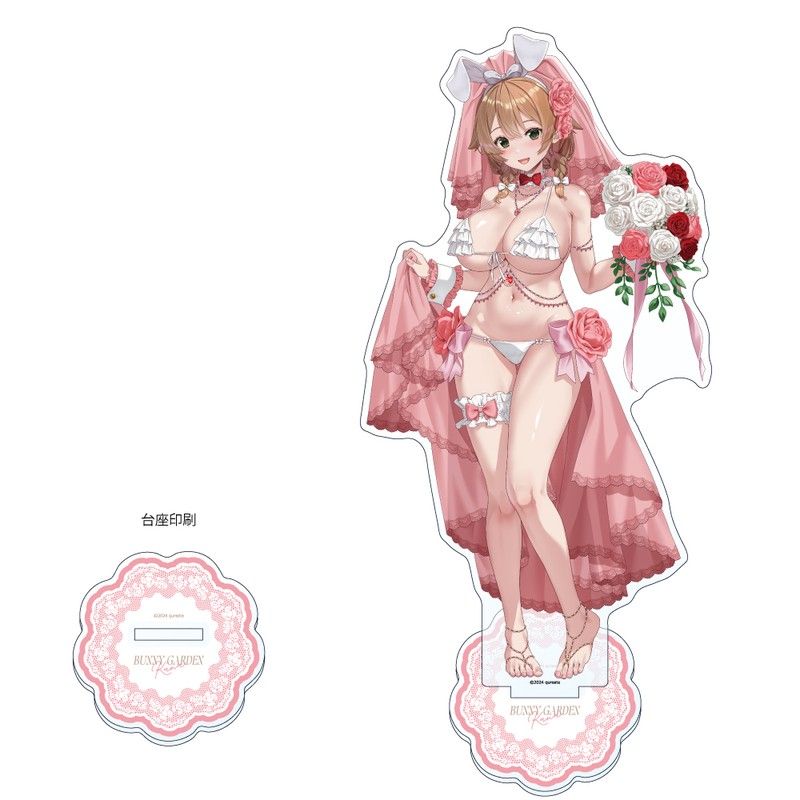 バニーガーデン 描き下ろし特大アクリルスタンド 花奈/バニーウエディング水着