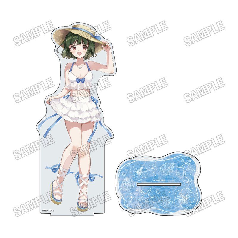 きんいろモザイク 描き下ろしBIGアクリルスタンドLL 水着Ver. 1 大宮忍