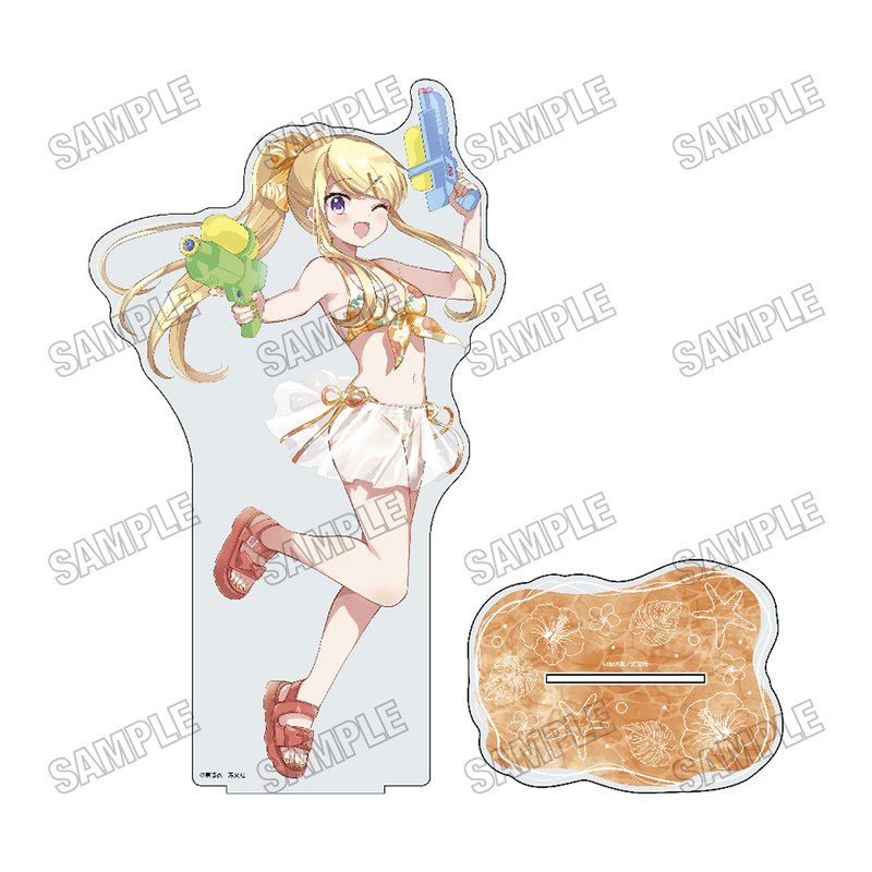 きんいろモザイク 描き下ろしBIGアクリルスタンドLL 水着Ver. 5 九条カレン