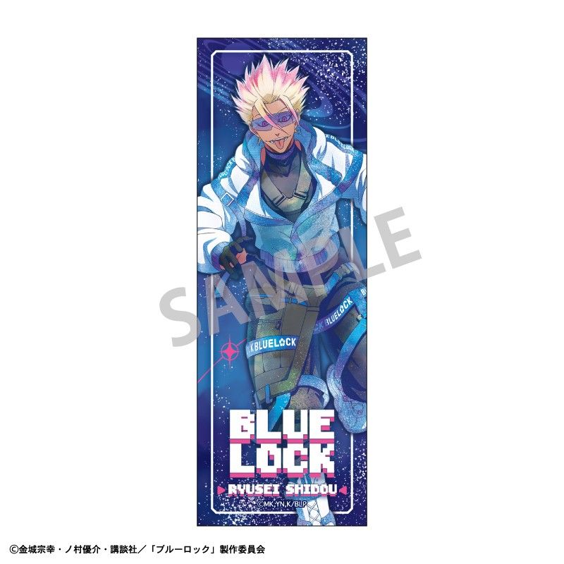 ブルーロック ロングスクエア缶バッジ 士道龍聖 サイバーパンクリバイバル カミアニTOUCH