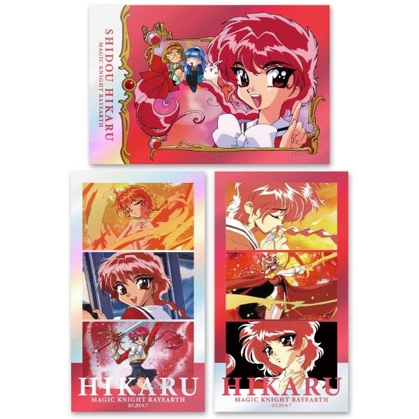 CLAMP展開幕記念限定特典 5連カードセットレイアース獅堂光他＆台詞ステッカー Amazon.co.jp: CLAMP展 クランプ トラベルステッカー 魔法騎士