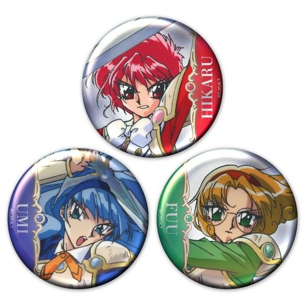 魔法騎士レイアース メタリック缶バッジ3個セット 光&海&風 Vol.1