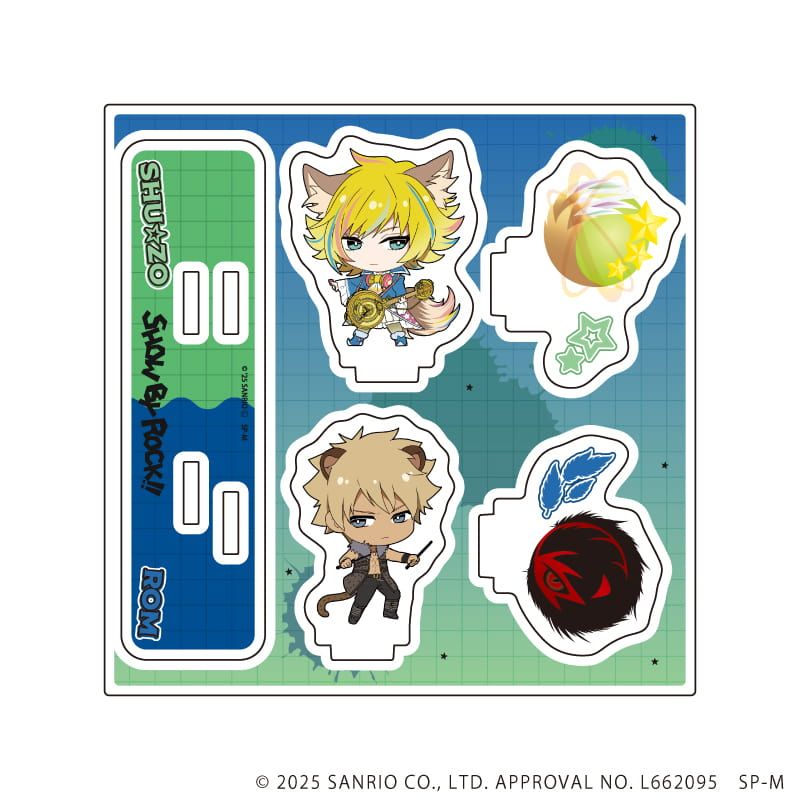 アクリルスタンドプレート「SHOW BY ROCK!!」60/対バンver. ロム&シュウ☆ゾー(ミニキャライラスト)