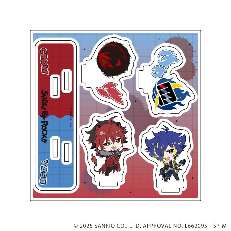 アクリルスタンドプレート「SHOW BY ROCK!!」59/対バンver. クロウ&ヤス(ミニキャライラスト)