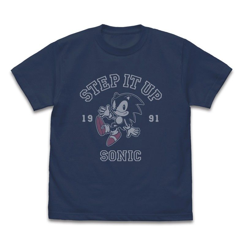 ソニック・ザ・ヘッジホッグ クラシックソニック STEP IT UP Tシャツ スレート XL