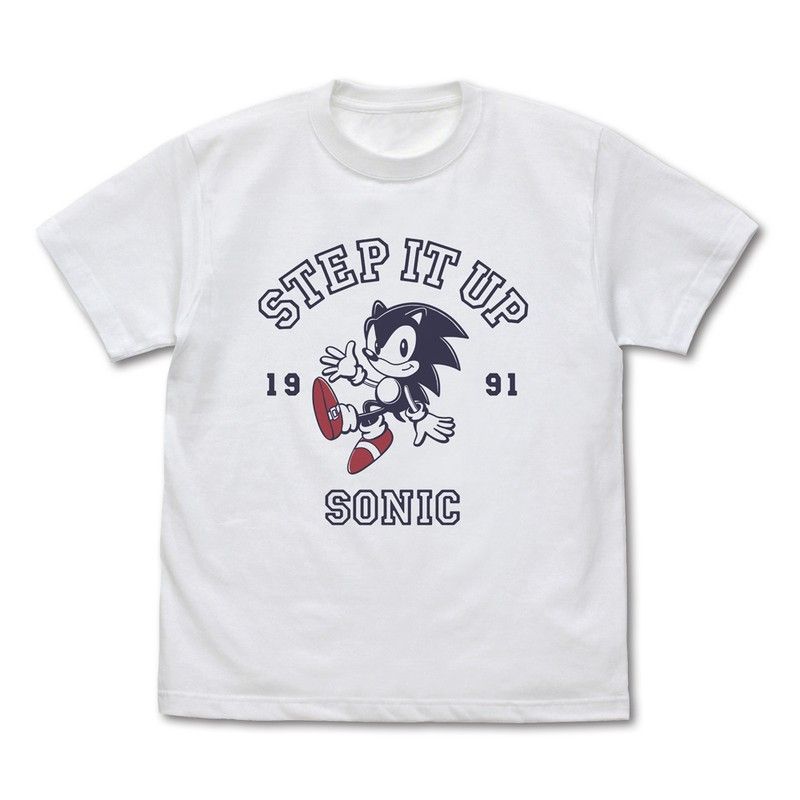 ソニック・ザ・ヘッジホッグ クラシックソニック STEP IT UP Tシャツ ホワイト L