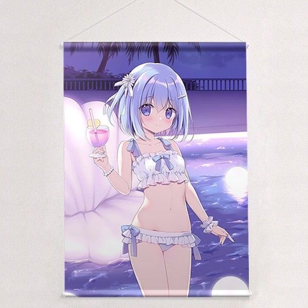 宮坂みゆ先生 描き下ろしB2タペストリー 椎乃/ナイトプール W