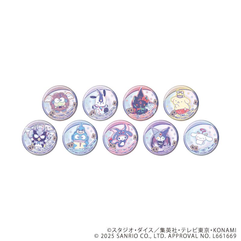 ホログラム缶バッジ(65mm)「遊☆戯☆王デュエルモンスターズGX×サンリオキャラクターズ」01/ブラインド(9種)(コラボイラスト)