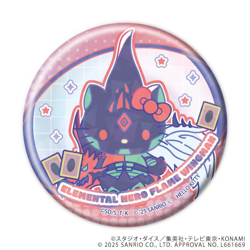 ホログラム缶バッジ(65mm)「遊☆戯☆王デュエルモンスターズGX×サンリオキャラクターズ」01/ブラインド(9種)(コラボイラスト)