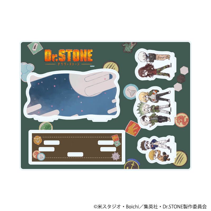 Dr.stone 応募者全員サービス　アクリルジオラマ Dr.STONE】集合 応募者全員サービス アクリルジオラマ - メルカリ