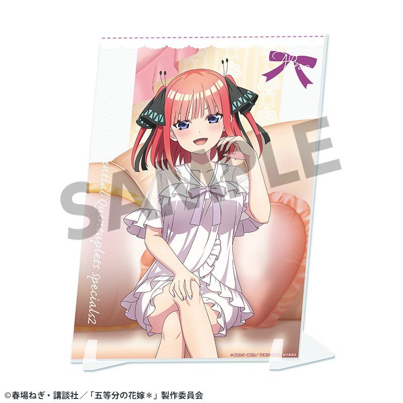 五等分の花嫁* 描き下ろしビジュアルアクリルプレート 中野二乃 ナイトウェアVer.