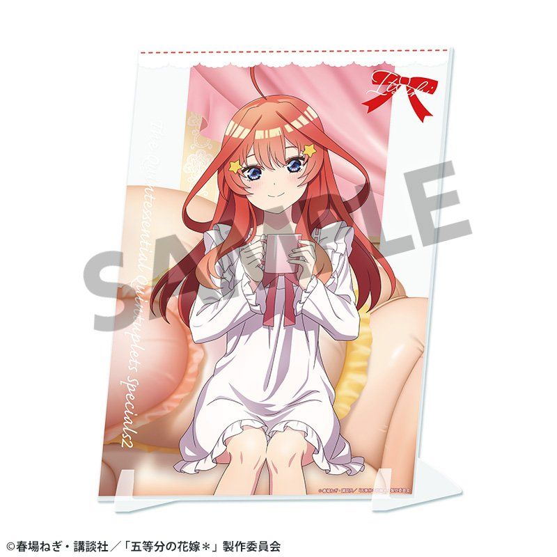 五等分の花嫁* 描き下ろしビジュアルアクリルプレート 中野五月 ナイトウェアVer.