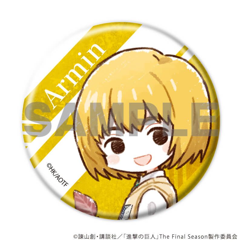 缶バッジ「TVアニメ『進撃の巨人』」01/学生服ver. ブラインド(7種)(グラフアートイラスト)