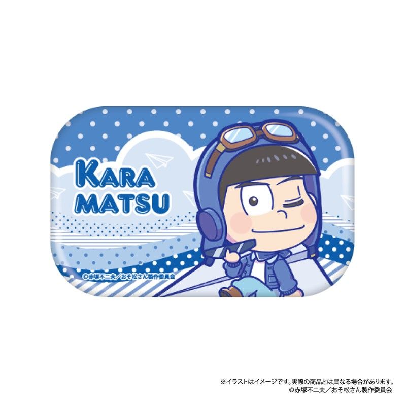 おそ松さん 長方形缶バッジ カラ松SD(紙ヒコーキ)｜アニメ