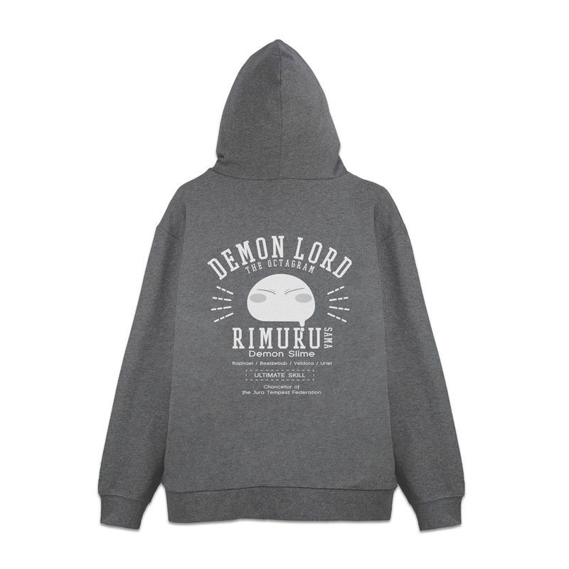 転生したらスライムだった件 リムル様カレッジ ジップパーカー ミックスグレー L