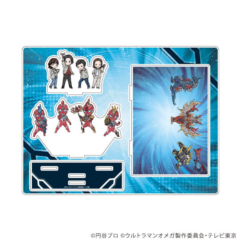 アクリルジオラマ「ウルトラマンオメガ」02/集合デザイン(グラフアートイラスト)