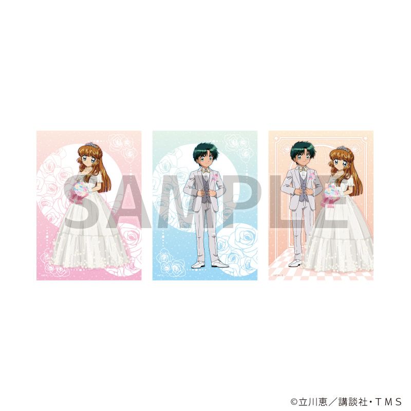 L版ブロマイド3枚セット「TVアニメ『怪盗セイント・テール』」03/羽丘芽美&飛鳥大貴 ウェディングver.(描き下ろしイラスト)
