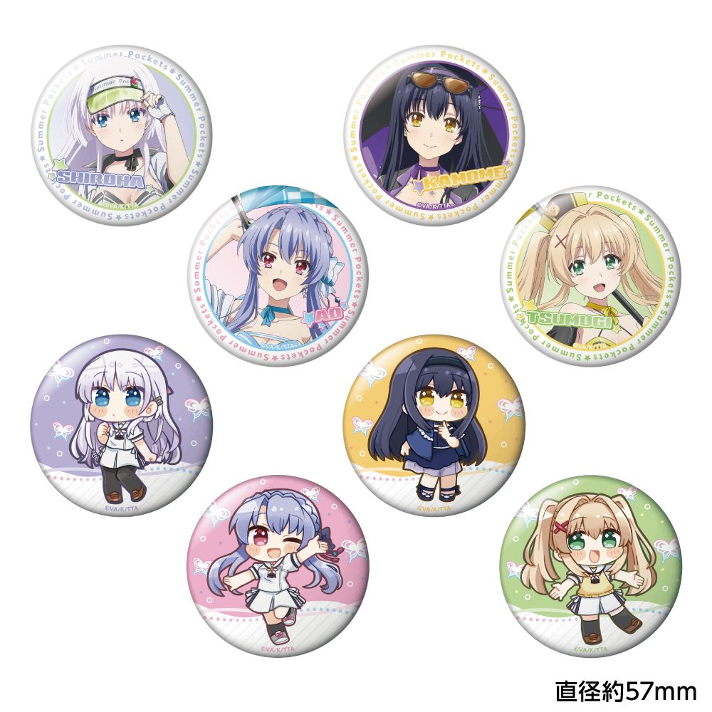 summer pockets　夏の思い出を追いかけるツアー　缶バッジ　ステッカー summer pockets 夏の思い出を追いかけるツアー 缶バッジ