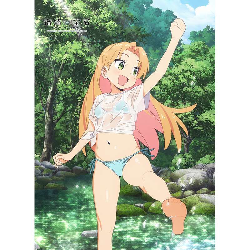 瑠璃の宝石 描き下ろしB2タペストリー 谷川瑠璃/水遊び Wスエード