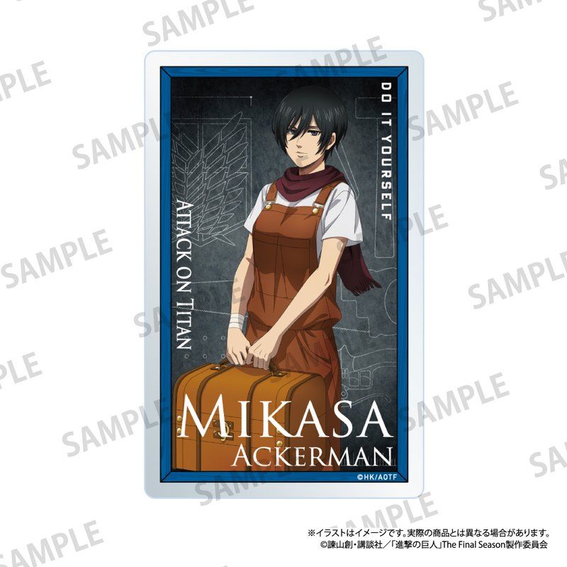 進撃の巨人 アクリルカード ミカサ・アッカーマン(DIY)