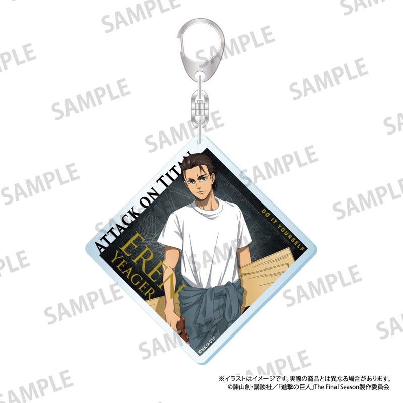進撃の巨人 アクリルキーホルダー エレン・イェーガー(DIY)