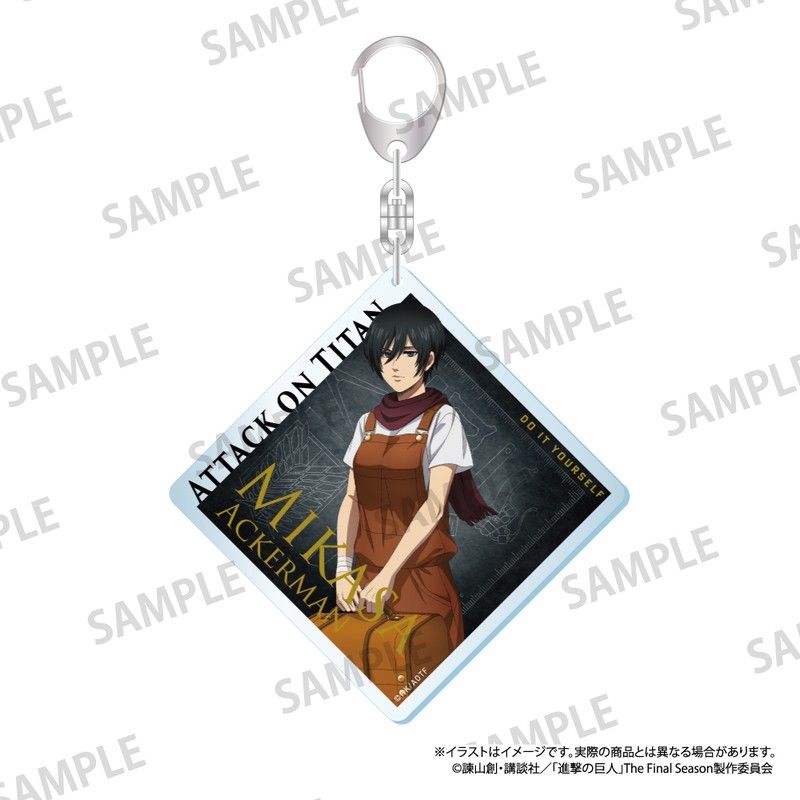 進撃の巨人 アクリルキーホルダー ミカサ・アッカーマン(DIY