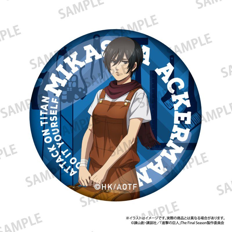 進撃の巨人 ガラスマグネット ミカサ・アッカーマン(DIY)