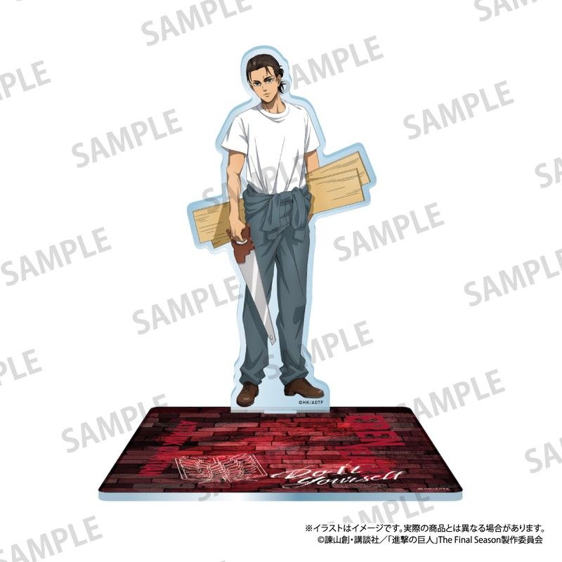 進撃の巨人 キャラ付きアクリルコースター エレン・イェーガー(DIY)