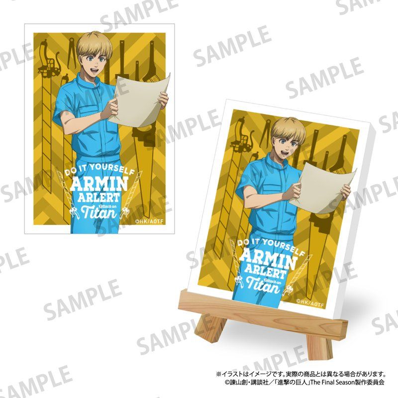 進撃の巨人 キャンバスボードミニ アルミン・アルレルト(DIY)