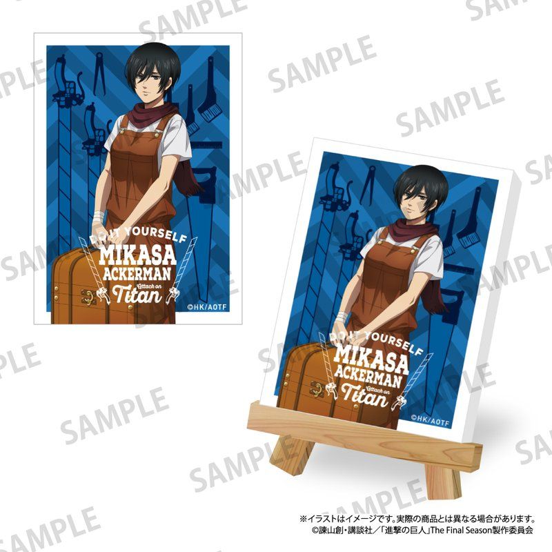 進撃の巨人 キャンバスボードミニ ミカサ・アッカーマン(DIY)
