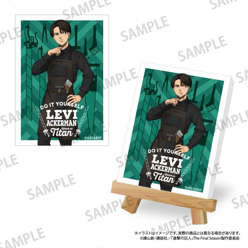 進撃の巨人 キャンバスボードミニ リヴァイ・アッカーマン(DIY)