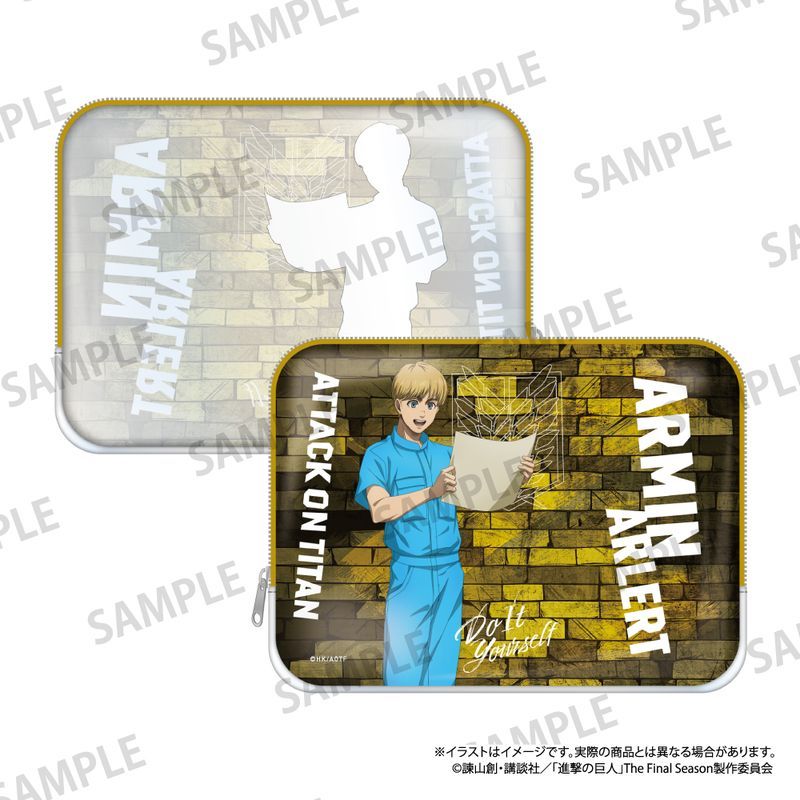 進撃の巨人 スクエアポーチ アルミン・アルレルト(DIY)