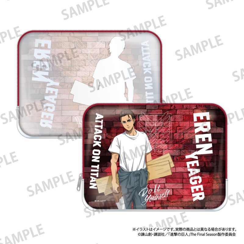 進撃の巨人 スクエアポーチ エレン・イェーガー(DIY)