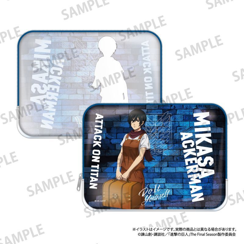 進撃の巨人 スクエアポーチ ミカサ・アッカーマン(DIY)