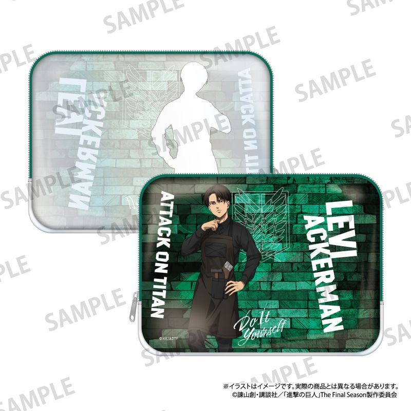 進撃の巨人 スクエアポーチ リヴァイ・アッカーマン(DIY)