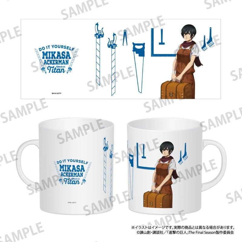 進撃の巨人 フルカラーマグカップ ミカサ・アッカーマン(DIY)