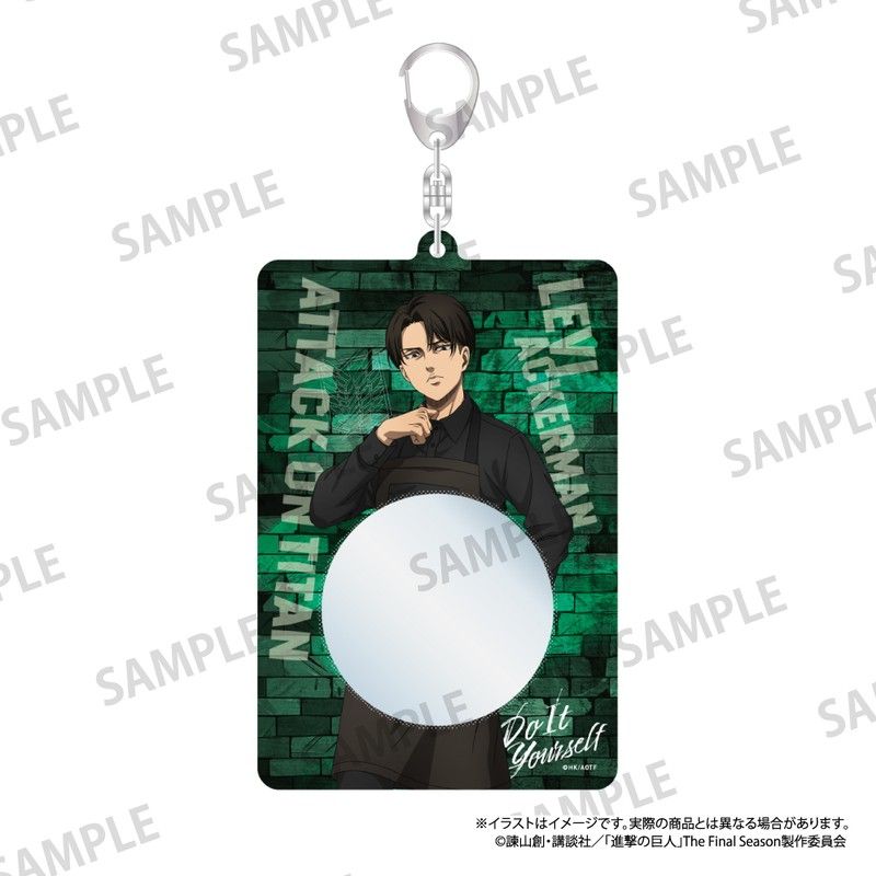 進撃の巨人 缶バッジケースキーホルダー リヴァイ・アッカーマン(DIY)