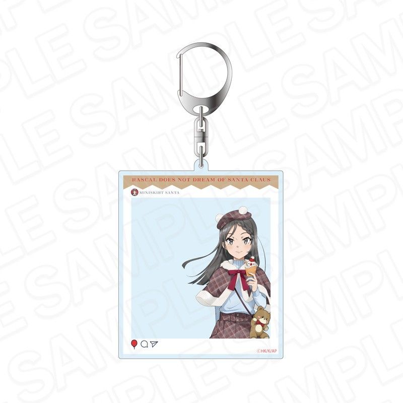 青春ブタ野郎はサンタクロースの夢を見ない SNS風キーホルダー ミニスカサンタ 遊園地Ver.